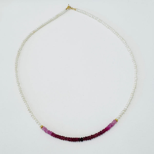two tone delicate necklace