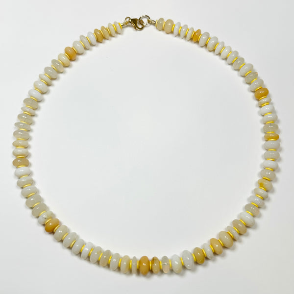 yellow opal graduated candy necklace