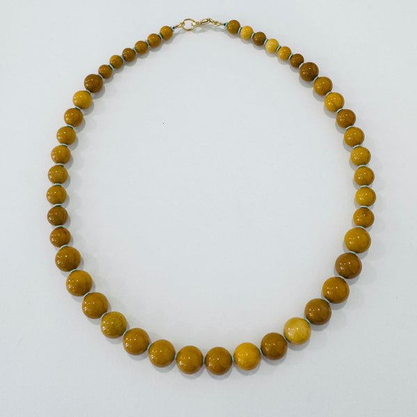 yellow mookaite gumball necklace