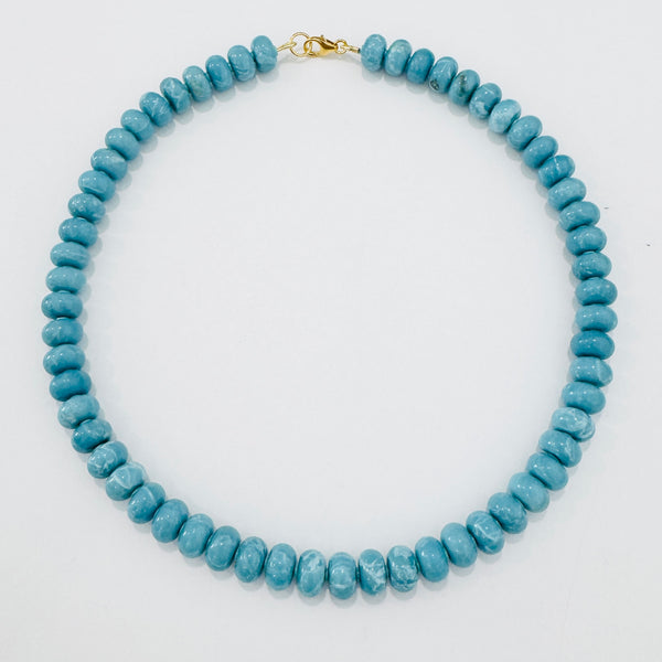 Cerulean blue larimar candy necklace