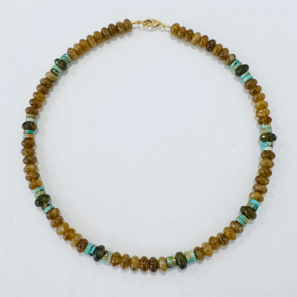 Golden hour gemstone necklace