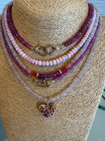 CUSTOMIZABLE pink sapphire strand