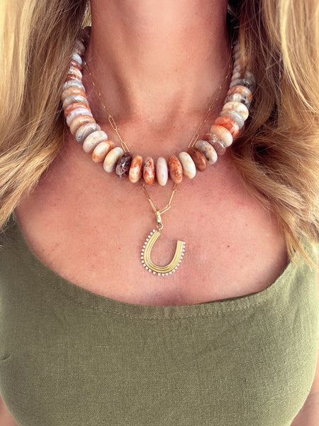 bamboo leaf agate collar