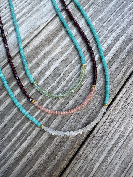 two tone delicate necklace