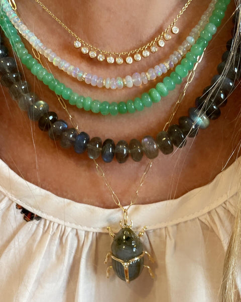 graduated chrysoprase candy necklace