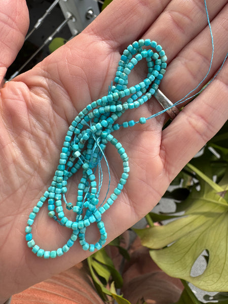 cube gemstone inital necklace