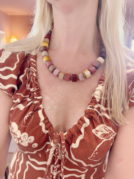 mookaite jasper statement collar