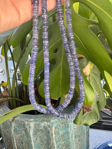 tanzanite heishi necklace