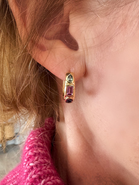 gypsy set sapphire huggies