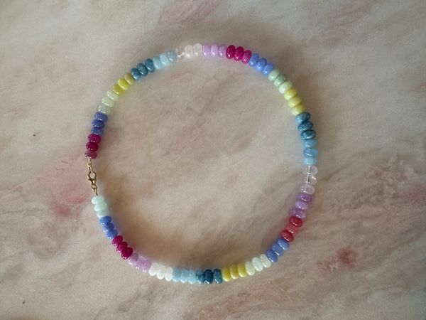 pastel rainbow kitten surprise candy necklace