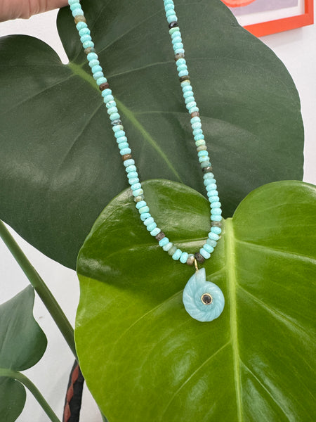 Amazonite Nautilis necklace