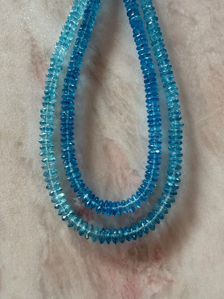 blue topaz german cut necklace