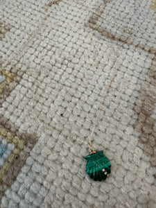 malachite shell on chain