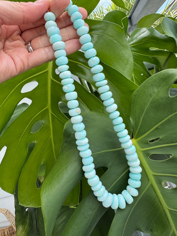 bright blue opal statement necklace