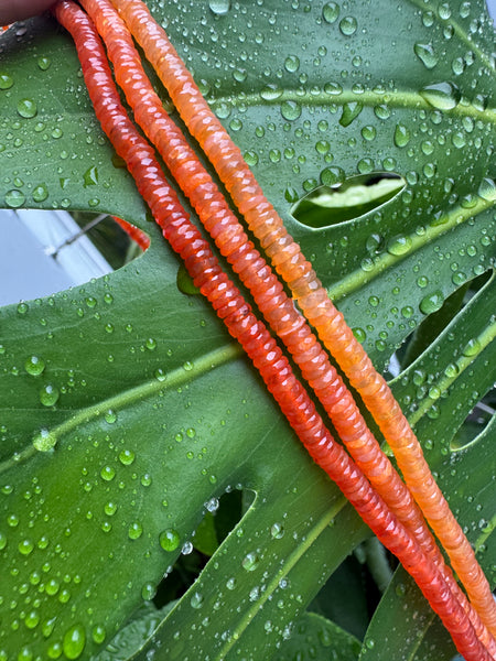 carnelian heishi necklace