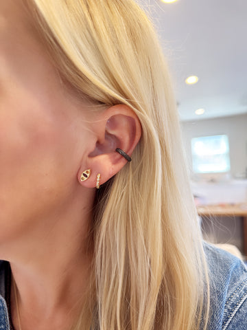 pave black diamond ear cuff