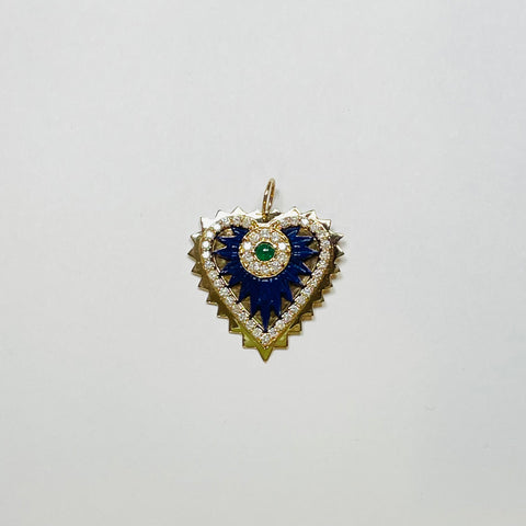 rococo lapis heart pendant