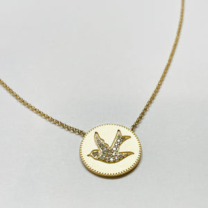bird coin necklace