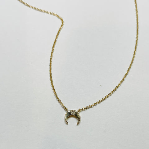 mini crescent necklace