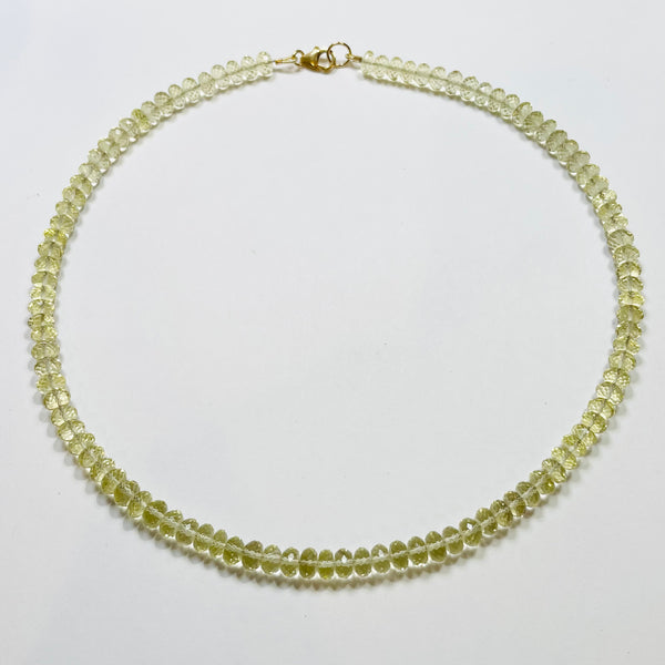 faceted lemon topaz necklace