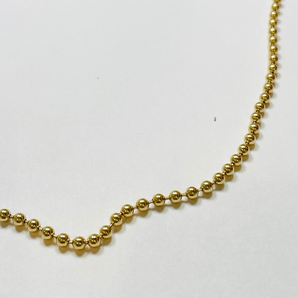 14k gold heavy ball chain – Theodosia Jewelry