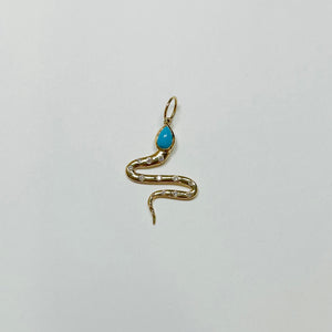 turquoise snake pendant