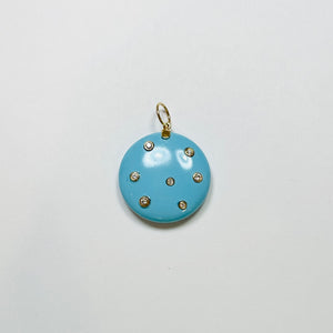 turquoise disk pendant