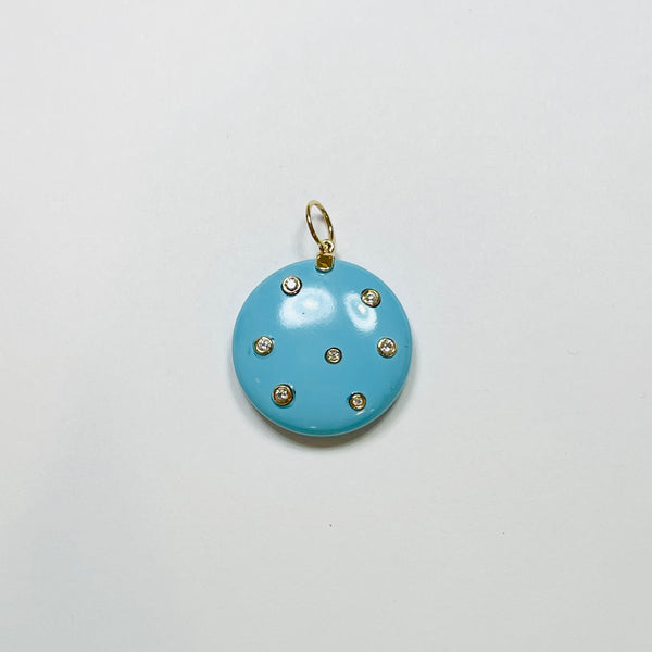 gemstone disc pendant