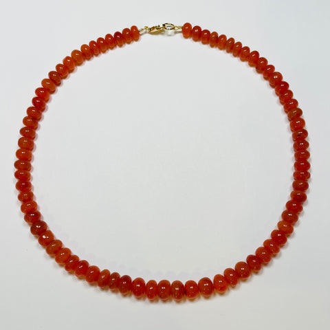 smooth carnelian candy necklace