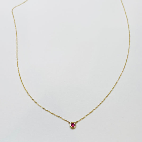 Bezel set disc necklace 2025 jewlr