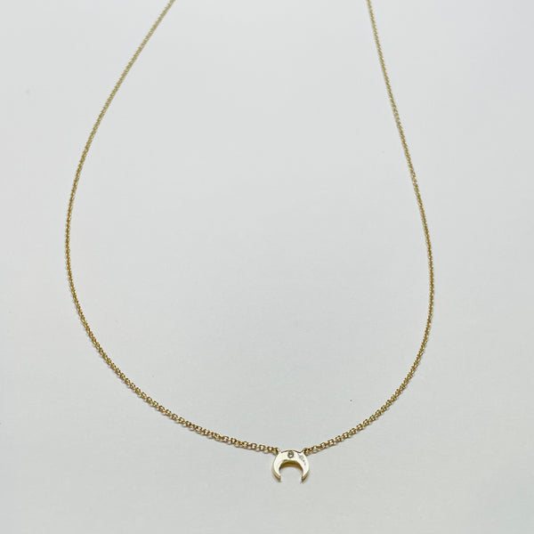 mini crescent necklace