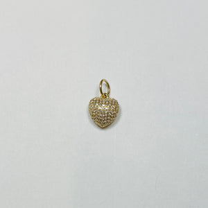 pavè diamond heart pendant