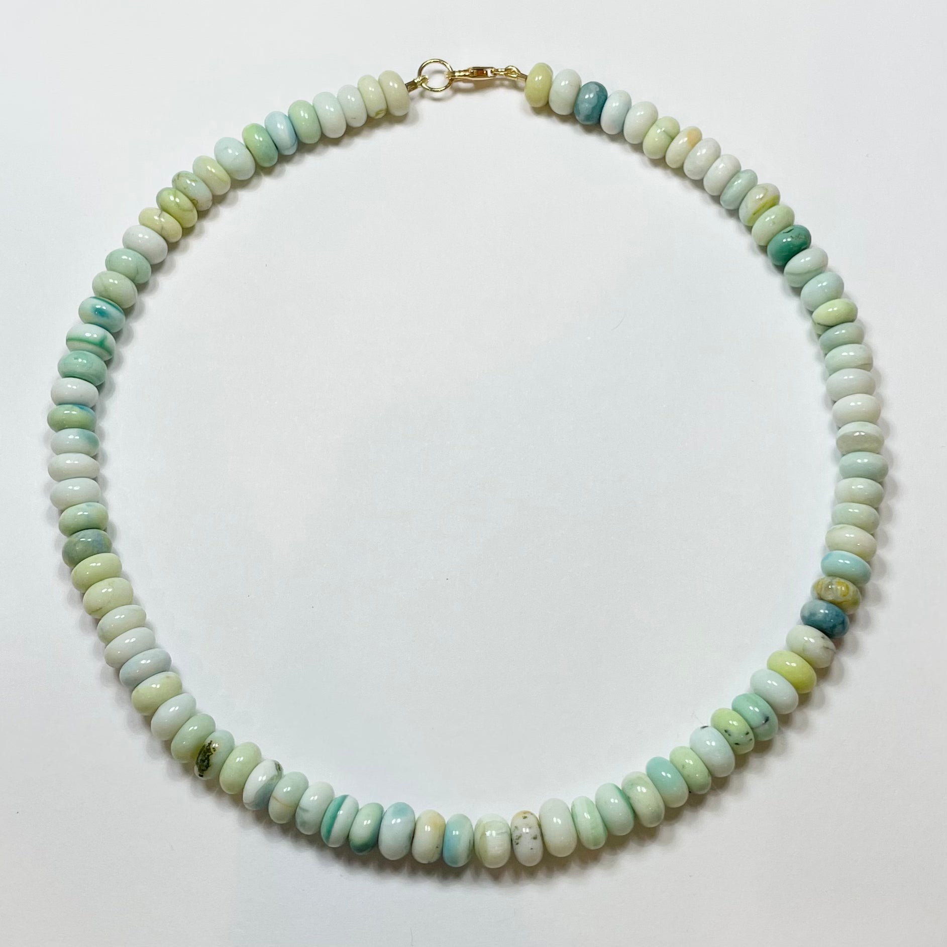 bahama blue opal candy necklace