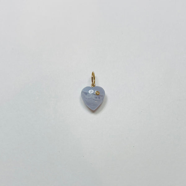 small puffy heart with diamond
