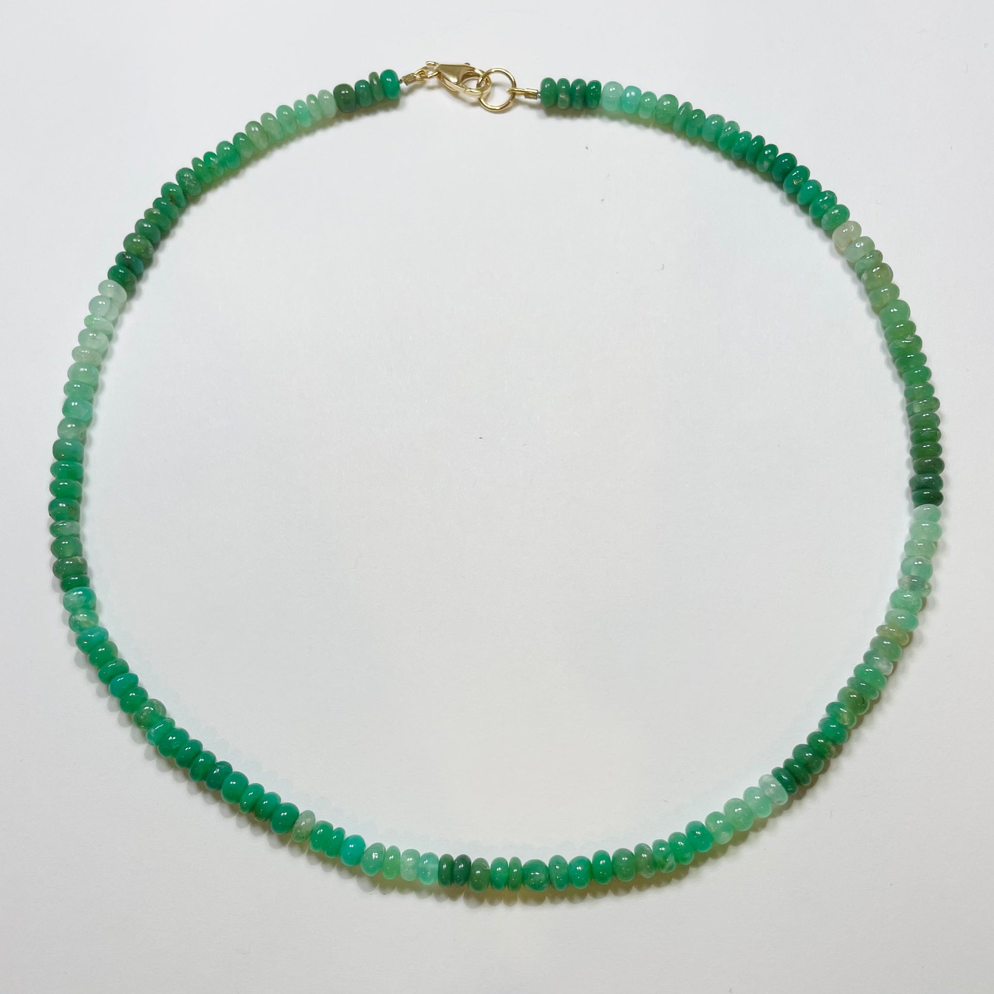 5mm chrysoprase candy necklace