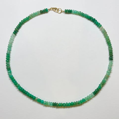 5mm chrysoprase candy necklace