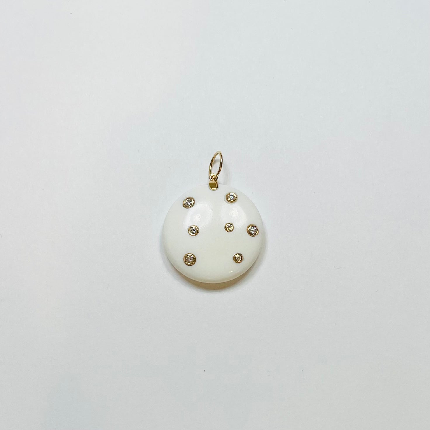 White 2025 agate pendant