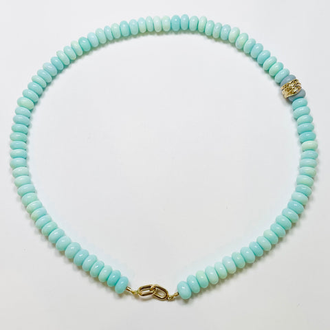 aqua opal necklace with snake
