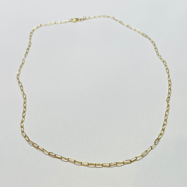 14k gold 2x5 mini paperclip chain