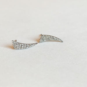 diamond shark fin earrings