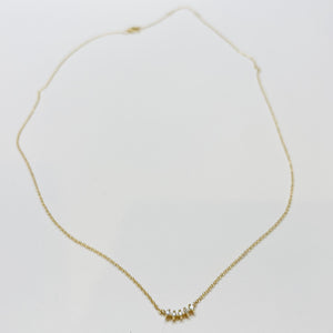 diamond arc necklace, (5) 0.07