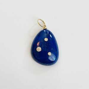 lapis and diamond pendant