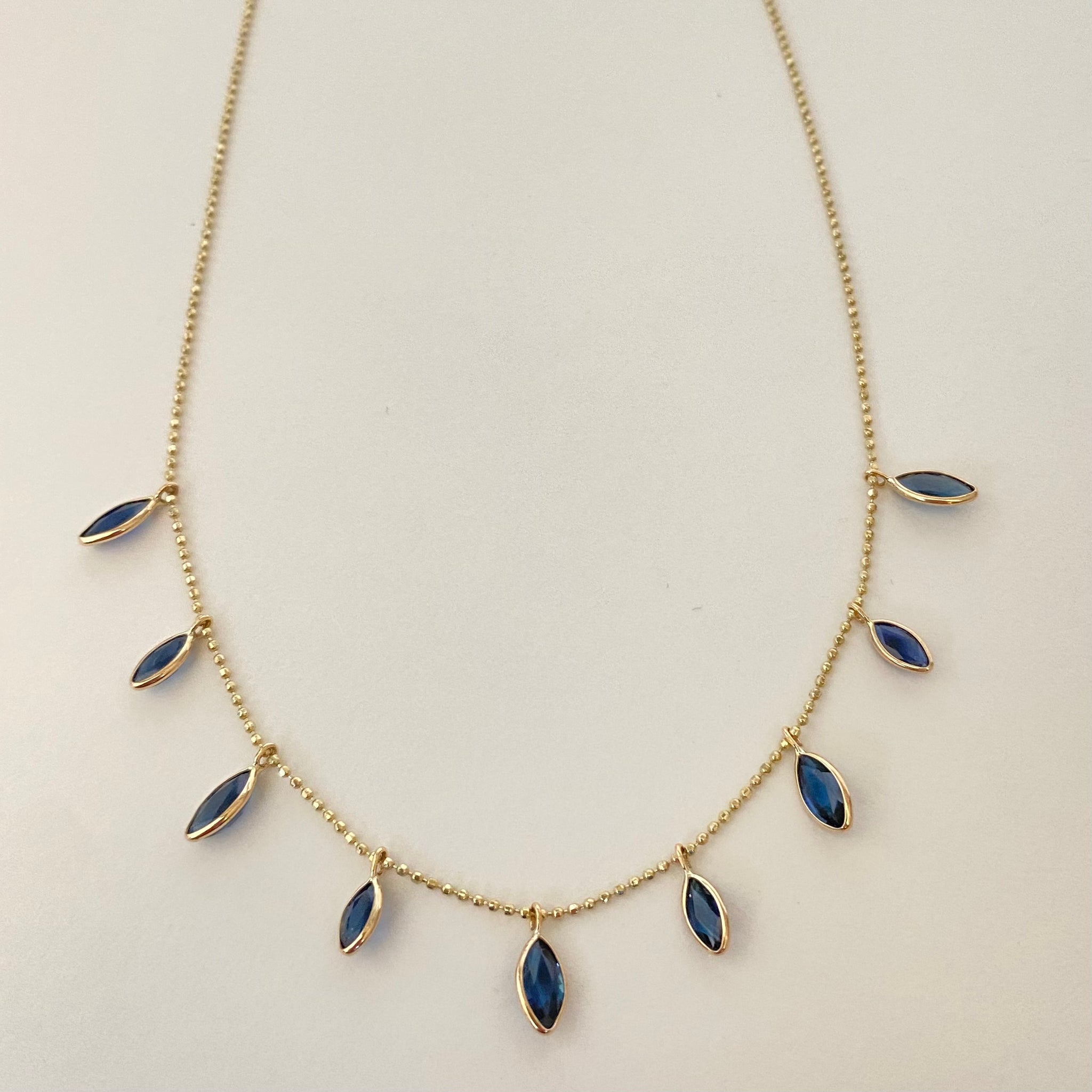 Sapphire Marquise Necklace