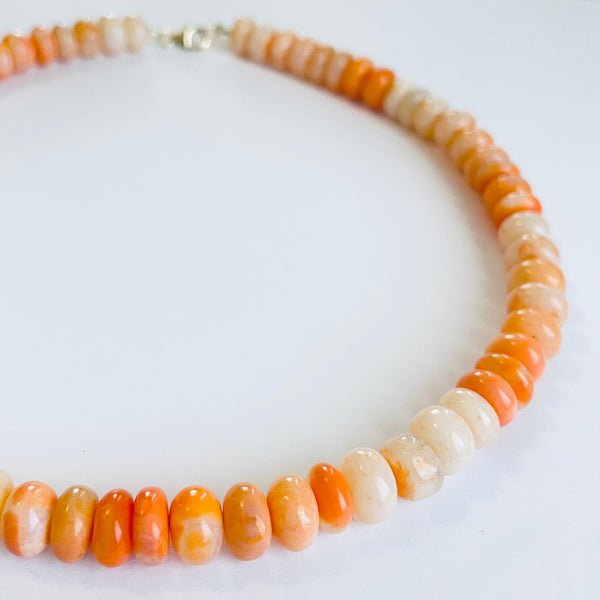 orange creamsicle opal candy necklace