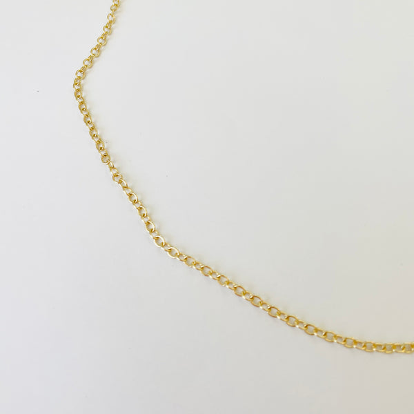 14k gold small cable chain