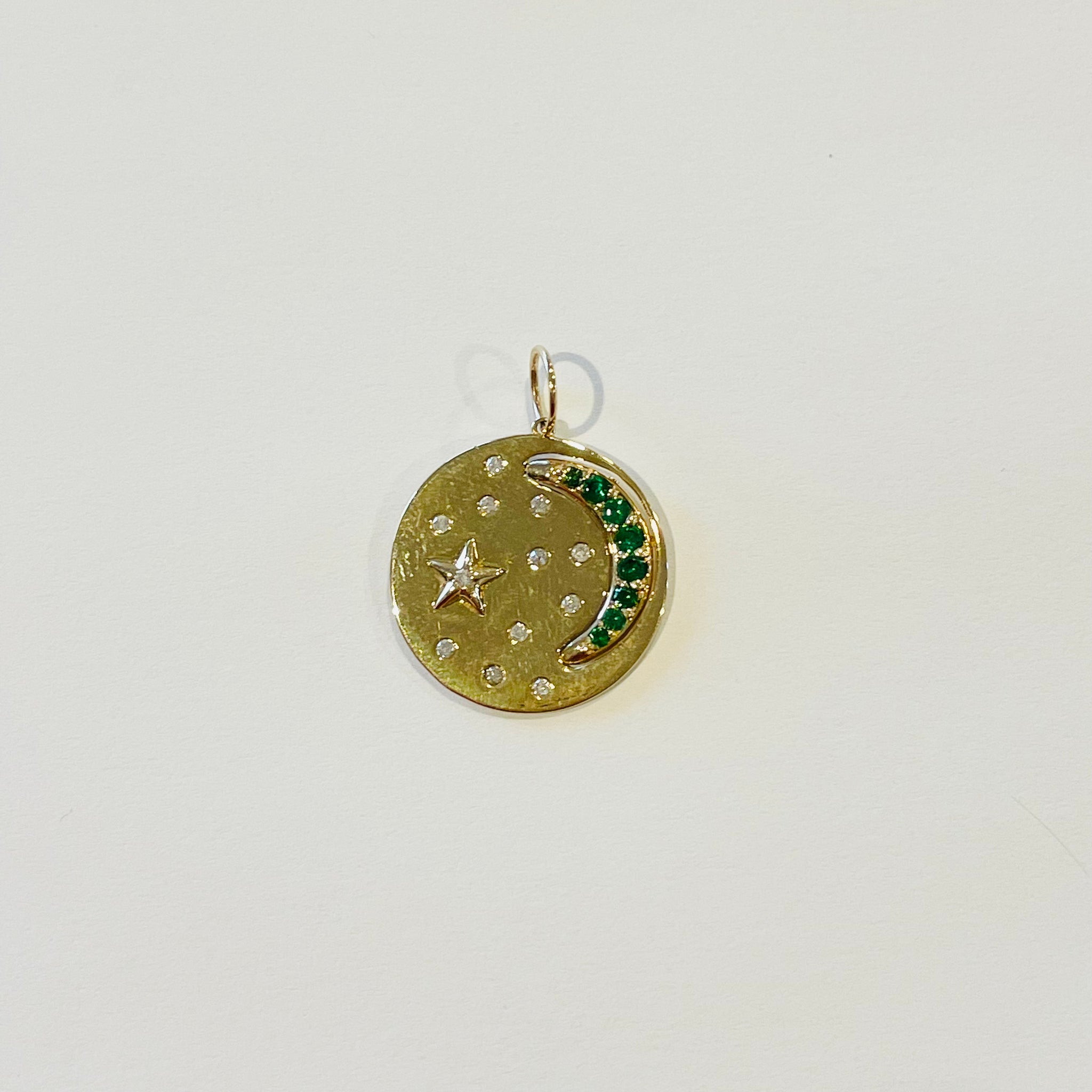 zodiac emerald moon pendant