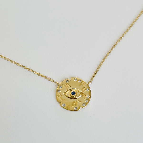 evil eye medallion necklace