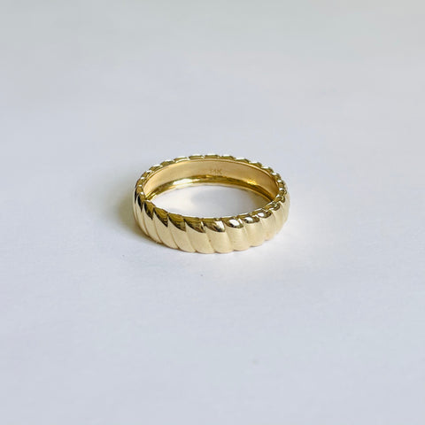 gold textured ring