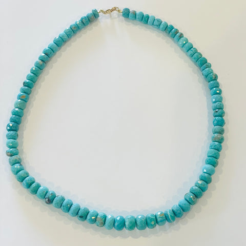 faceted turquoise candy necklace