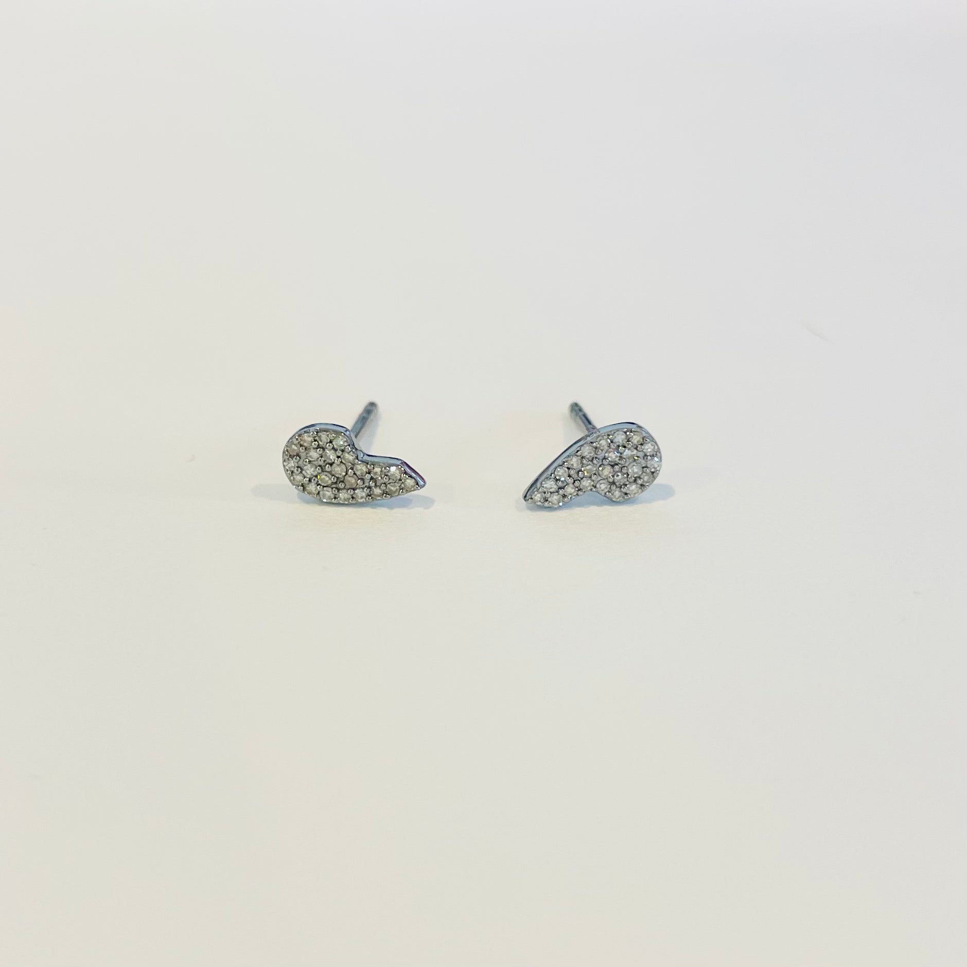 wing studs, silver